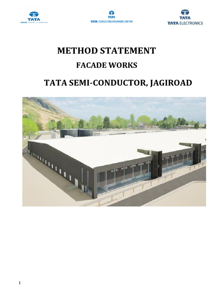 Facade Works Method Statement for TSAT | PDF