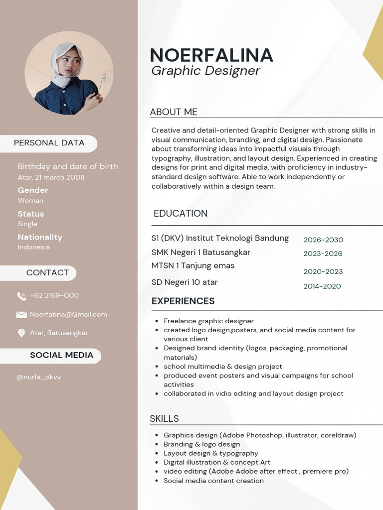 Graphic Designer Profile: Noerfalina | PDF