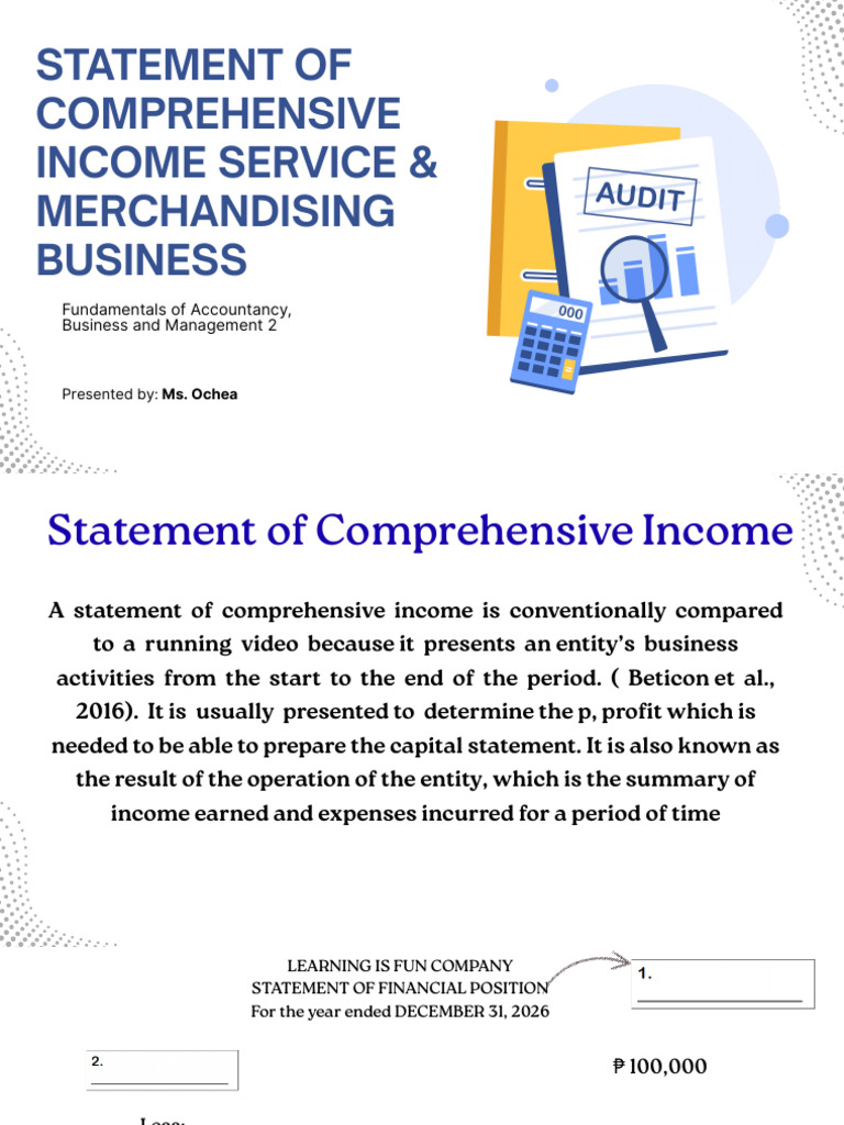 Comprehensive Income Statement Guide | PDF | Expense | Net Income