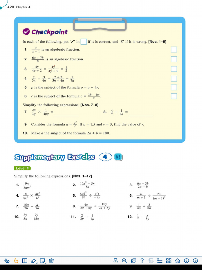 Ch4 Formulae | PDF
