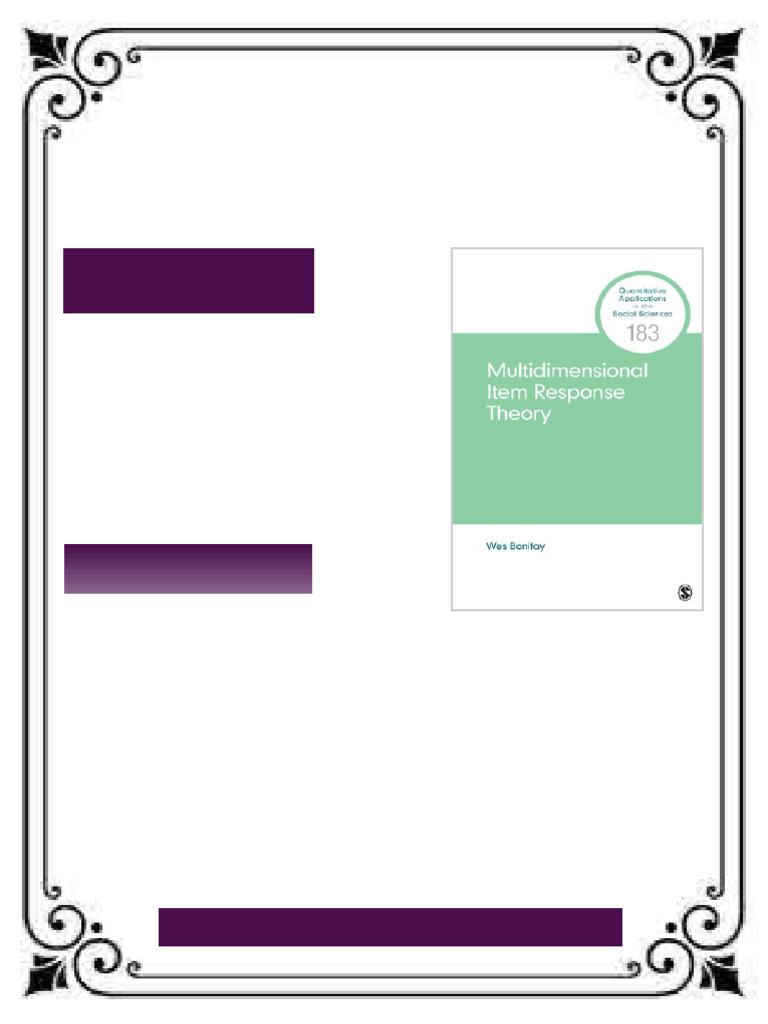 Multidimensional Item Response Theory 1st Edition Wes Bonifay eBook ...