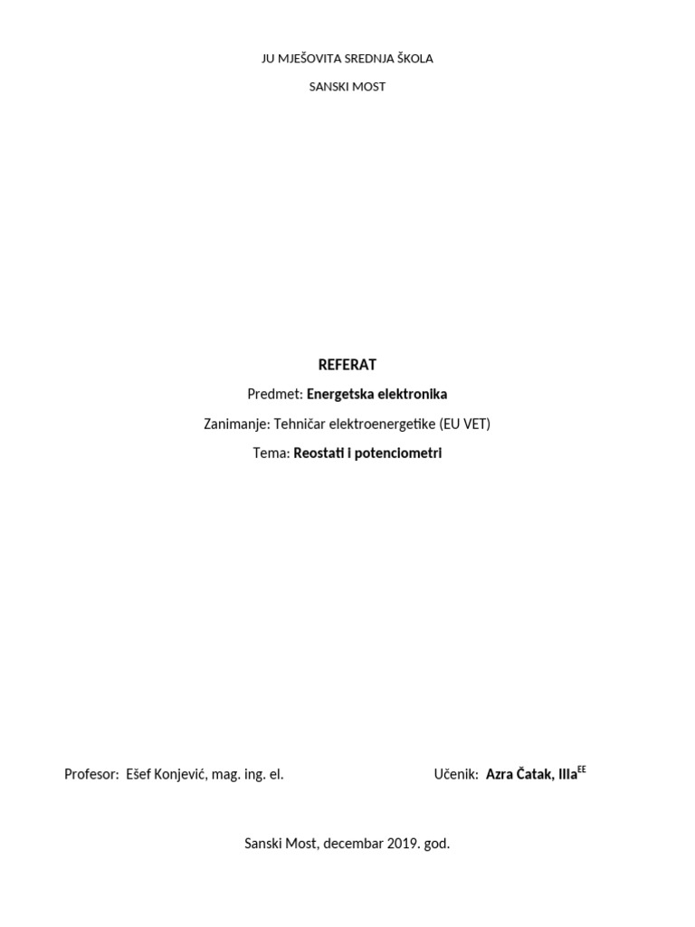 Reostati I Potenciometri Ks | PDF