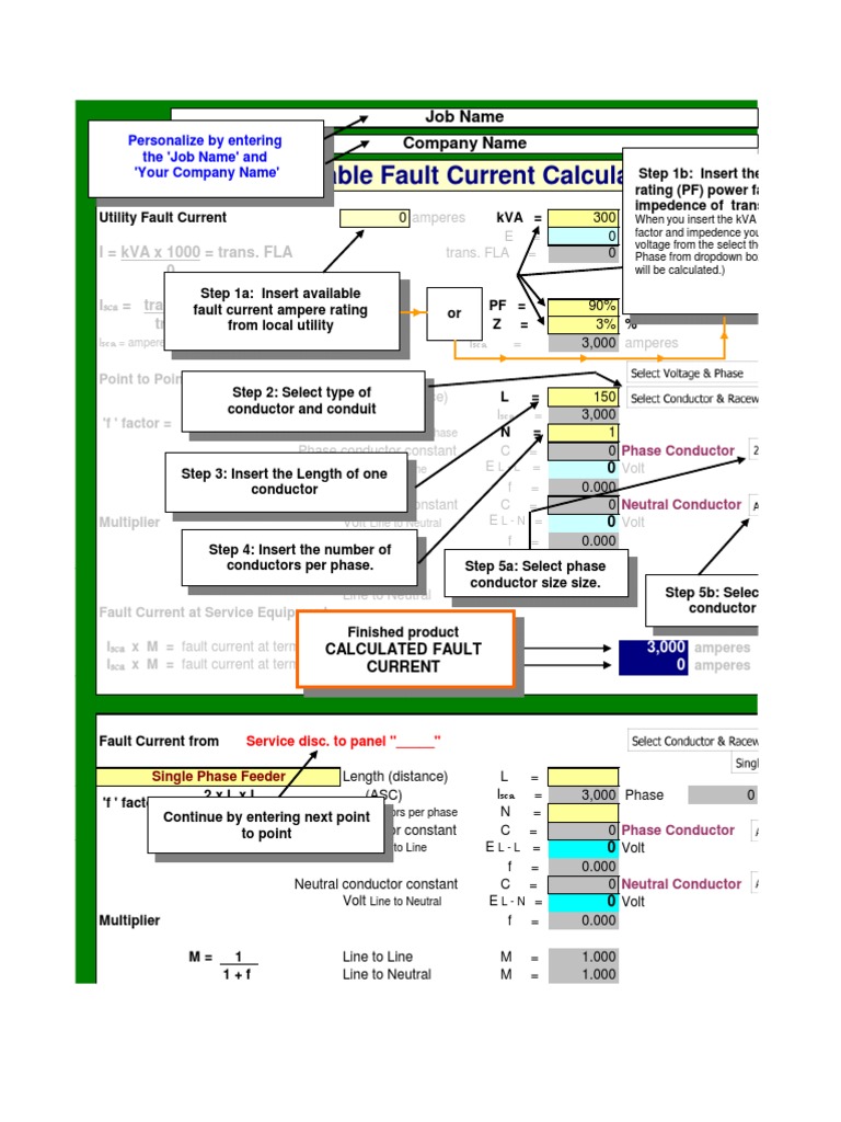 Fault Current Calculation Volt Electrical Equipment