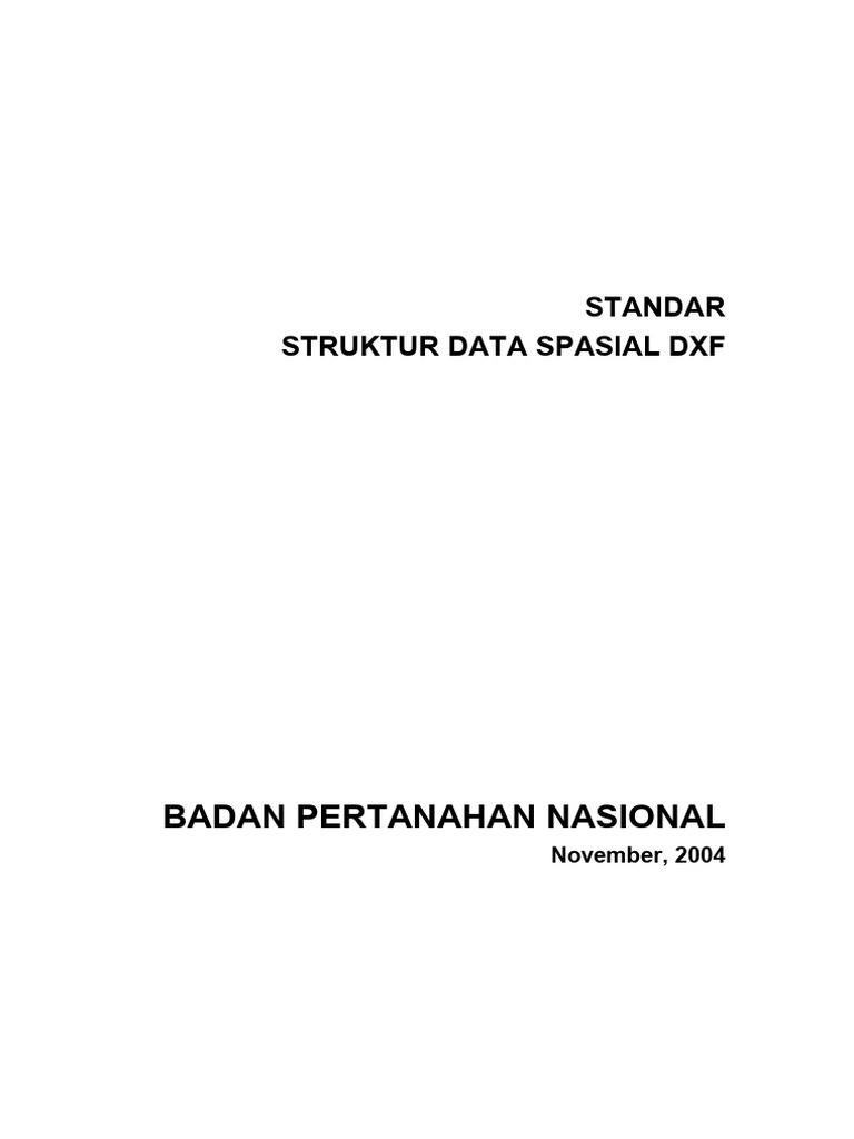 Standar Struktur Data Spasial DXF | PDF