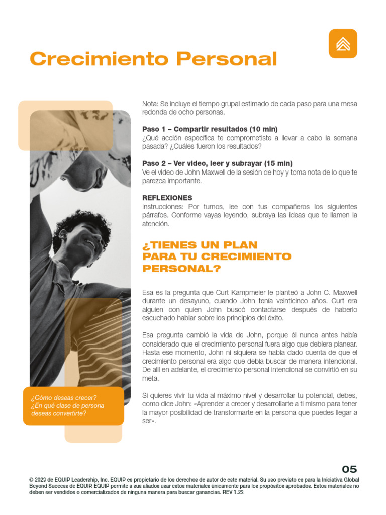 Plan de Crecimiento Personal Efectivo | PDF