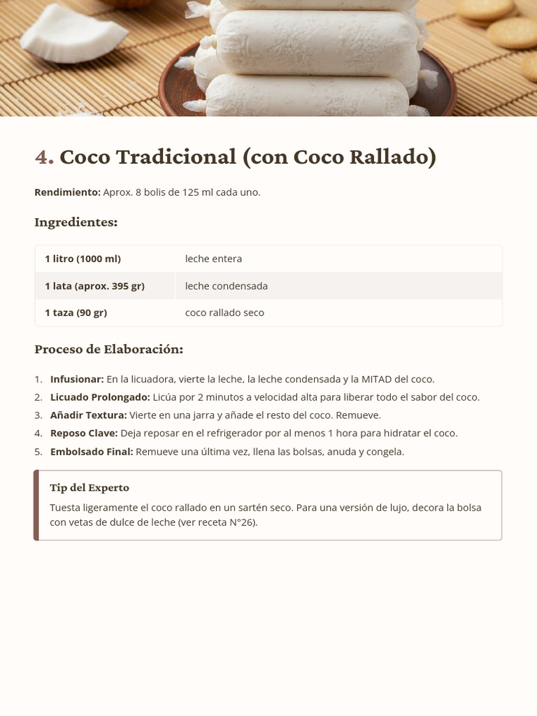 Coco Tradicional (Con Coco Rallado) | PDF