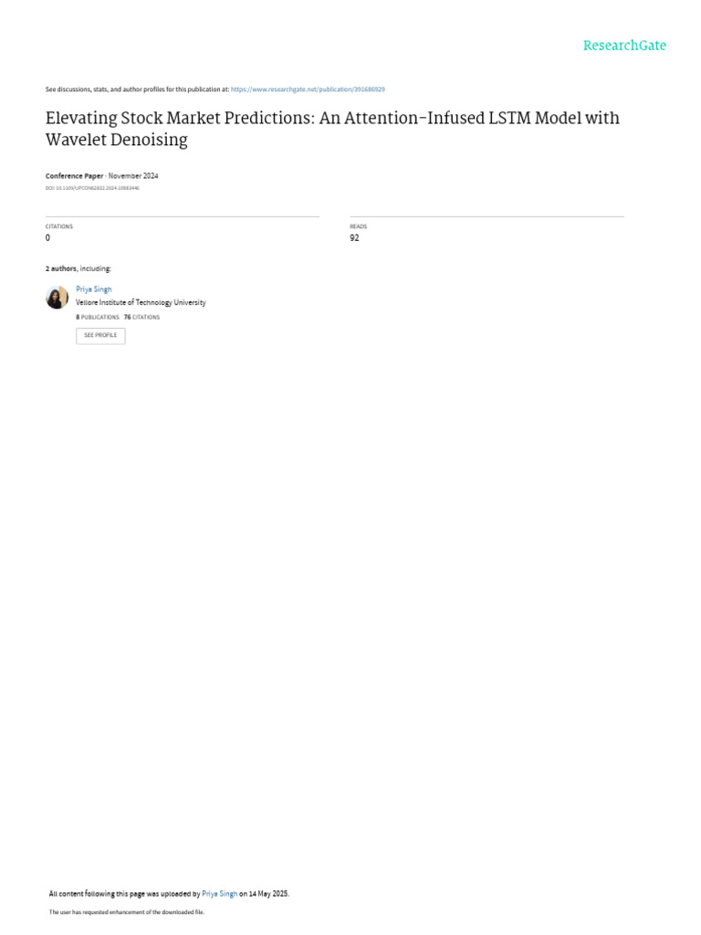 Attention-Infused LSTM for Stock Prediction | PDF | Time Series | Deep ...