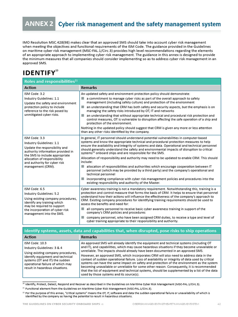 Cyber Security Guidelines for Ships | PDF | Computer Security | Security