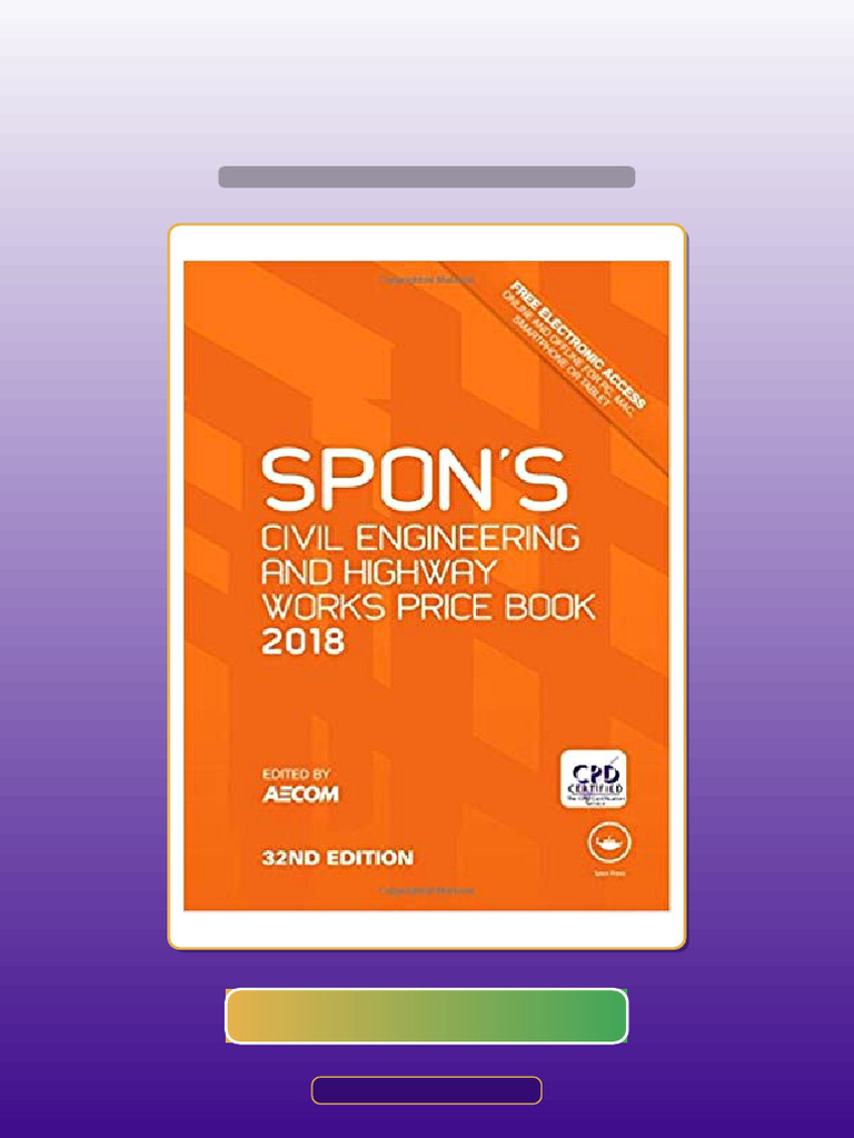 Spons Civil Engineering and Highway Works Price Book 2018 by AECOM ...