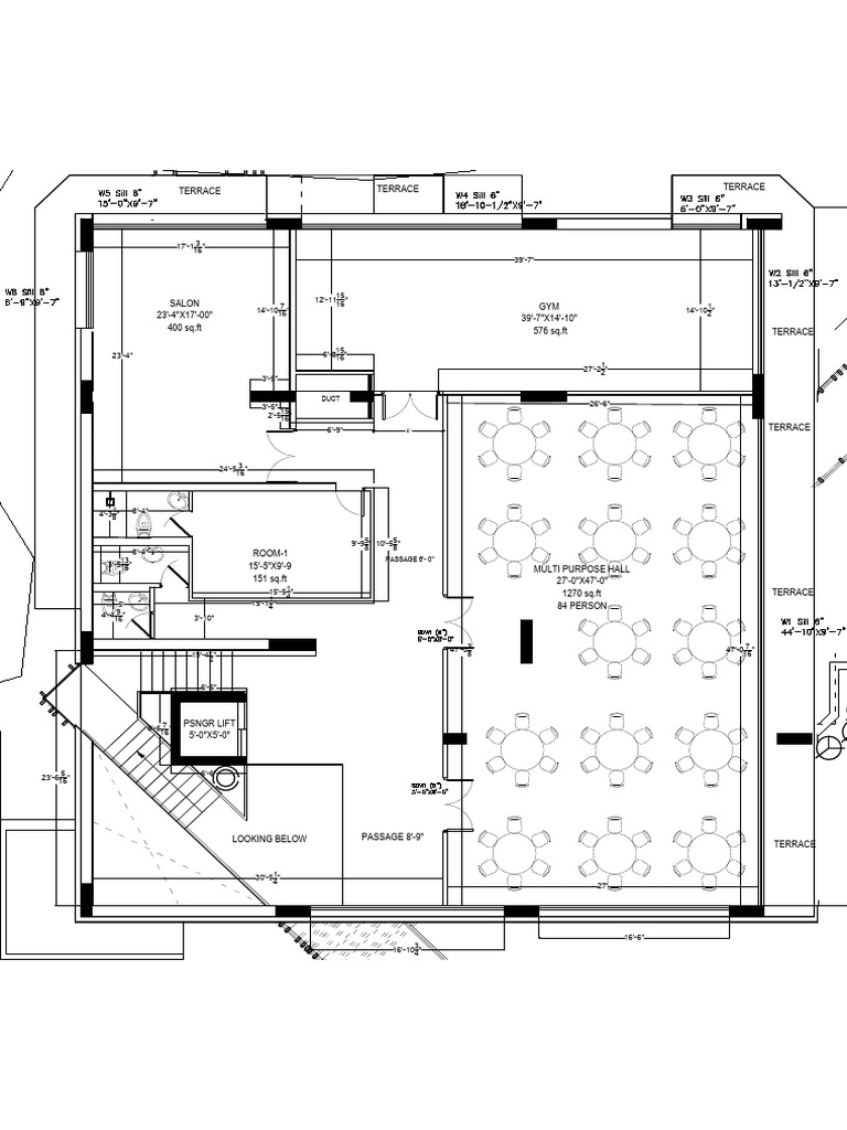 Multi-Purpose Hall and Room Dimensions | PDF