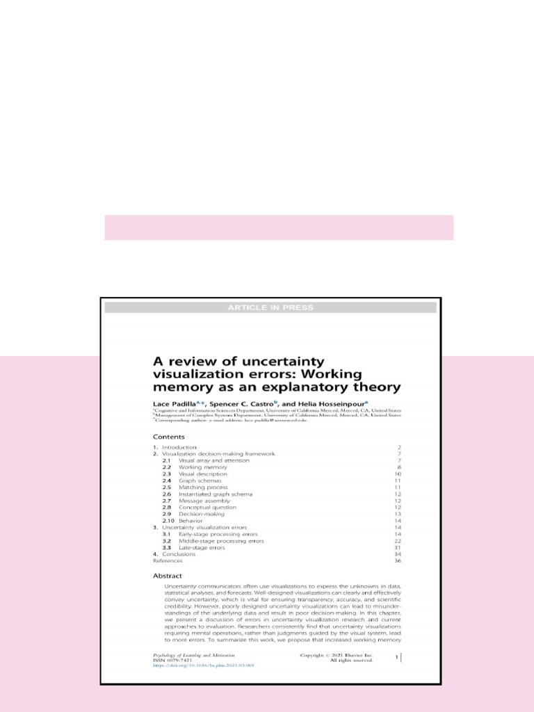 A review of uncertainty visualization errors: Working memory as an ...