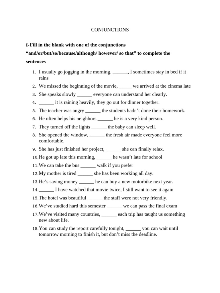 Conjunction s | PDF