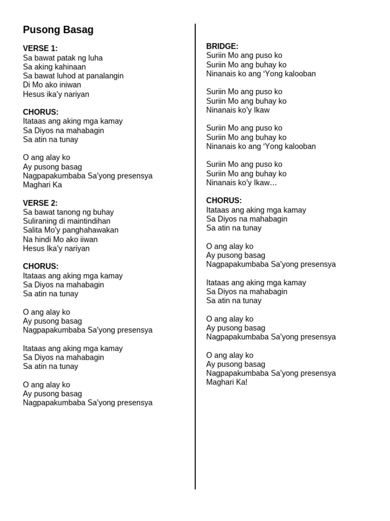Pusong Basag' | PDF