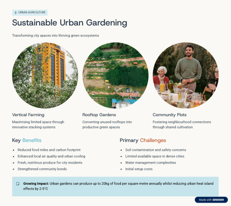 Urban Agriculture: Sustainable City Gardening | PDF