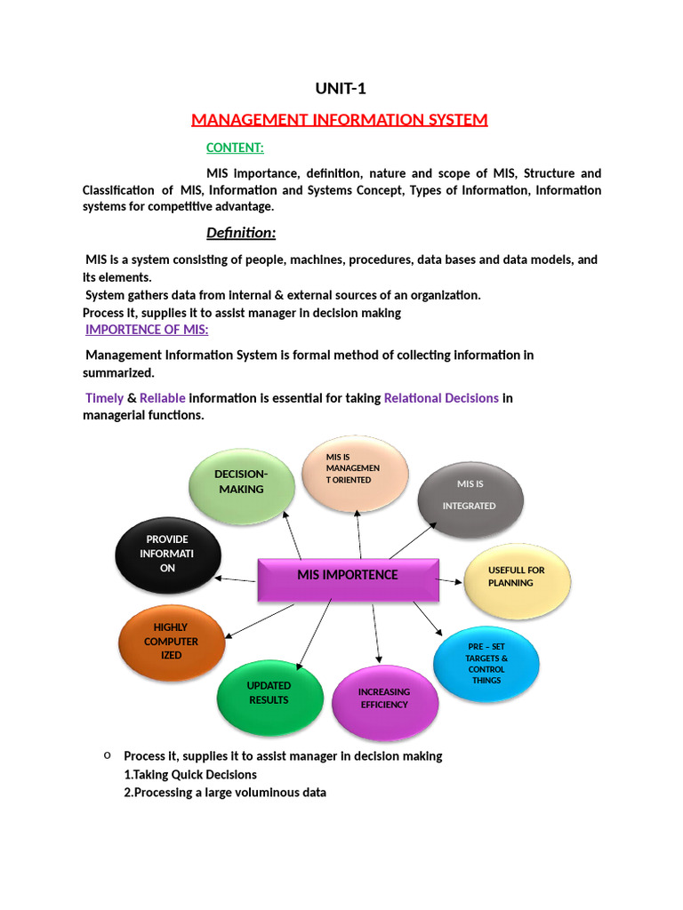 MIS & ERP Digital Notes | PDF | Enterprise Resource Planning | Decision ...