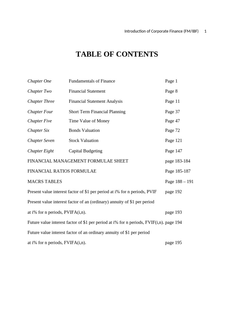 Corporate Finance Fundamentals Overview | PDF | Stocks | Debt