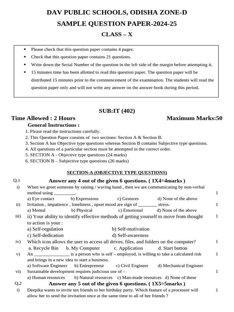 x It Samle Question 2 | PDF | Computing | Software