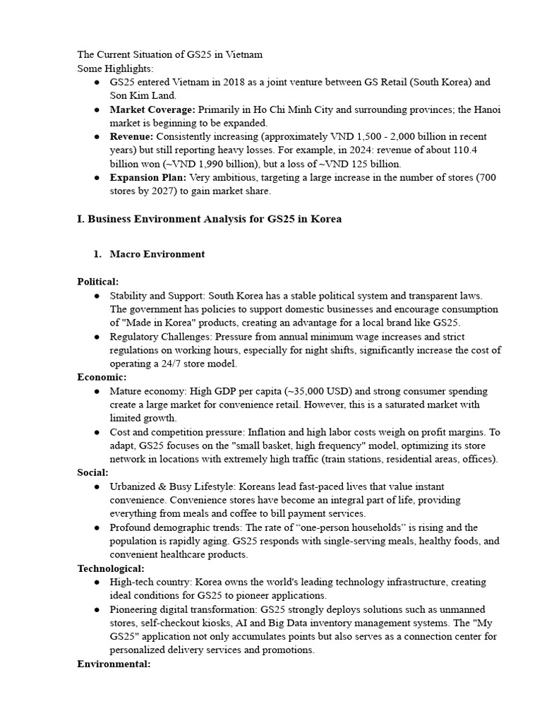 GS25's Expansion and Challenges in Vietnam | PDF | Retail | Point Of Sale
