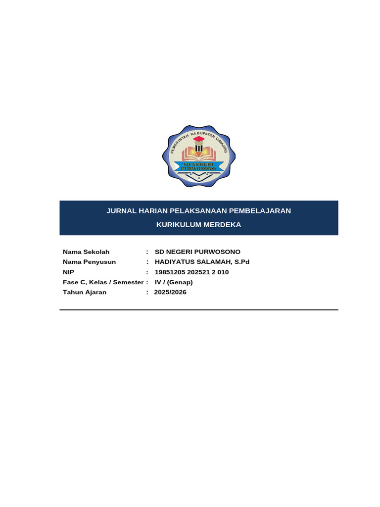 Jurnal Pembelajaran Kurikulum Merdeka SD | PDF