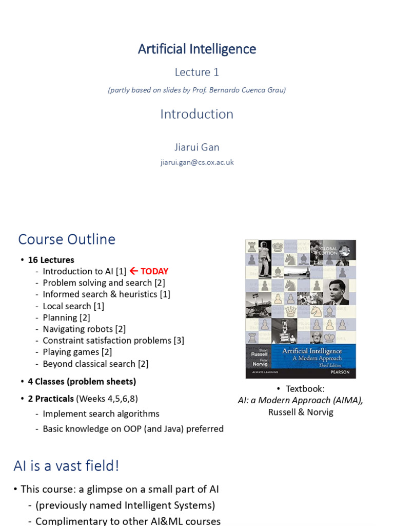 AI MT24 Lecture 01 | PDF | Artificial Intelligence | Intelligence (AI ...