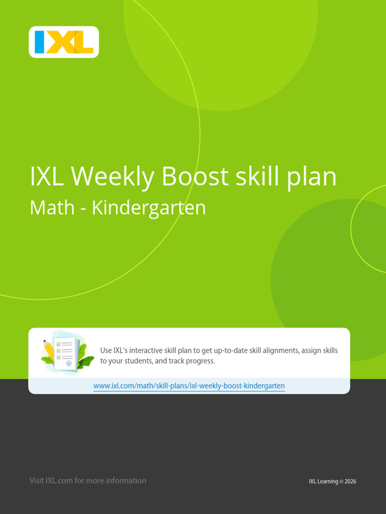 Ixl Weekly Boost Kindergarten | PDF | Geometric Objects | Elementary ...