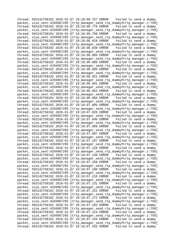 RTP Dummy Packet Send Errors | PDF | Internet Protocols | Computer ...