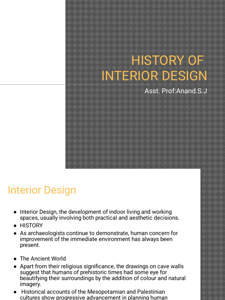 History of Interior Design Overview | PDF | Furniture | Baroque