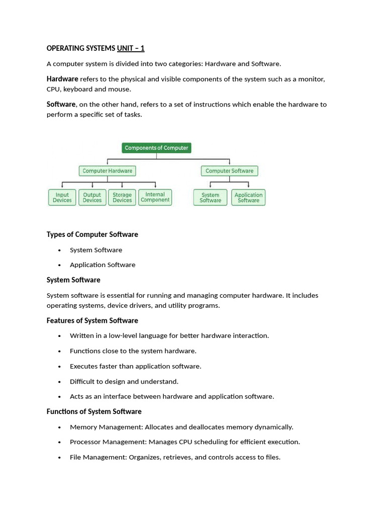 Overview of Operating Systems and Software | PDF | Operating System ...