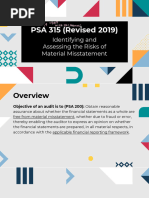 SA 315: Risk Assessment in Auditing | PDF | Internal Control | Audit