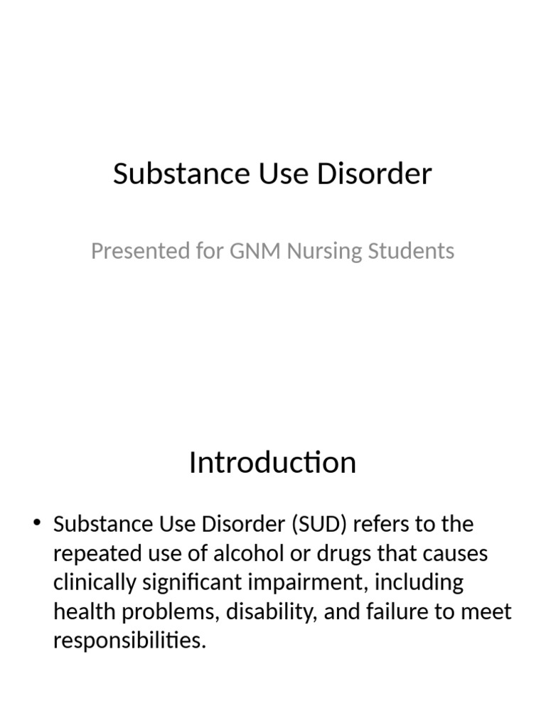 Understanding Substance Use Disorder | PDF
