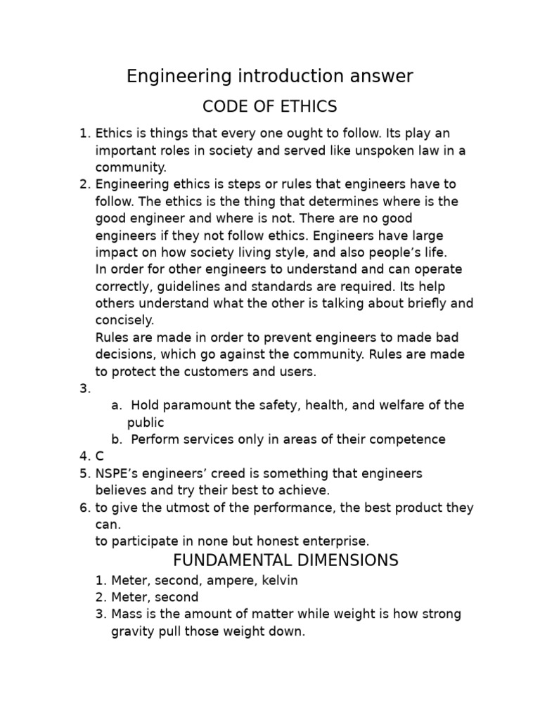 Engineering Ethics and Standards Overview | PDF