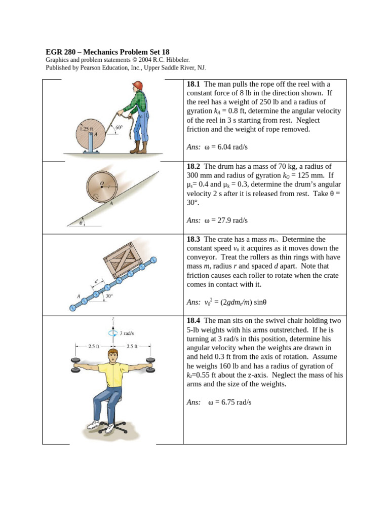 Mechanics Problem Set 18 Solutions | PDF | Physical Quantities | Mechanics