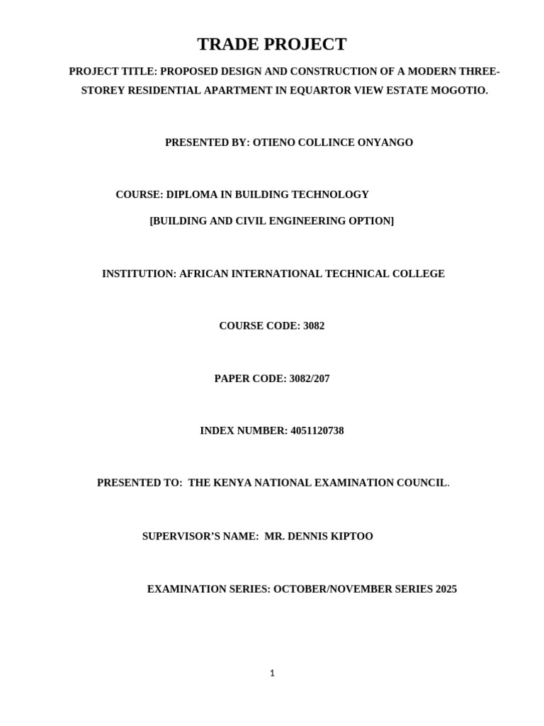 MODERN RESIDENTIAL TRADE PROJECT COPY 1 | PDF