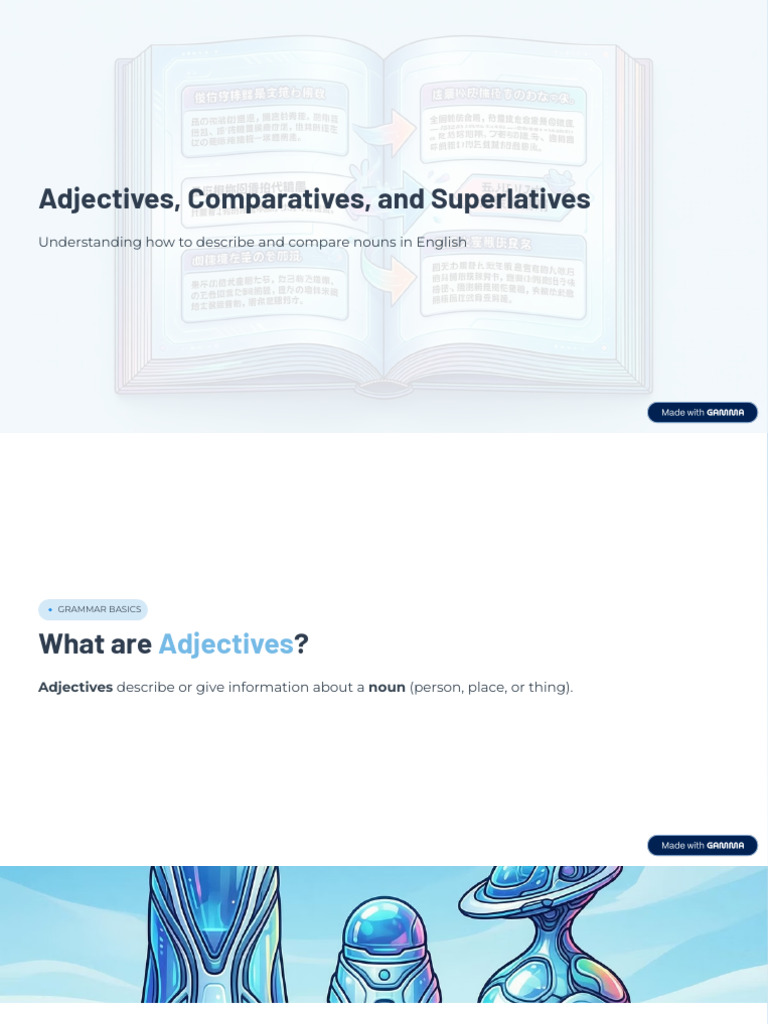 Adjectives and Their Comparisons Explained | PDF