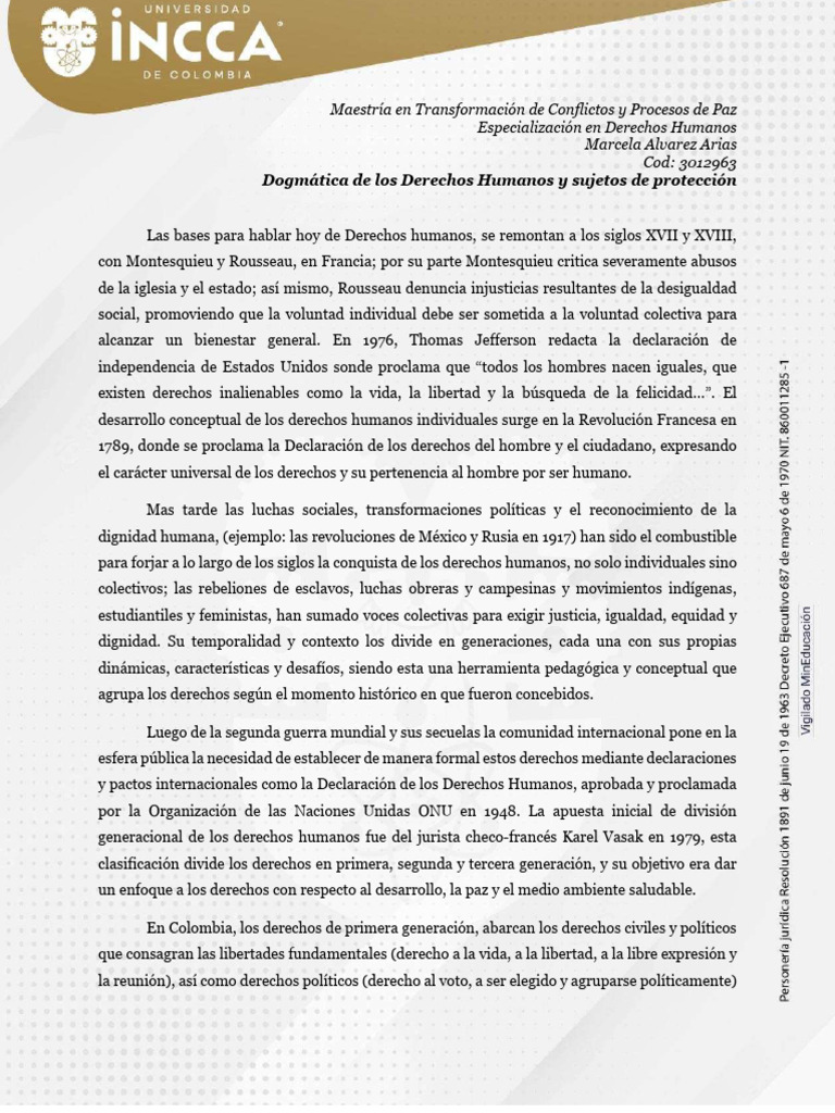 Evolución y Generaciones de Derechos Humanos | PDF | Derechos humanos ...
