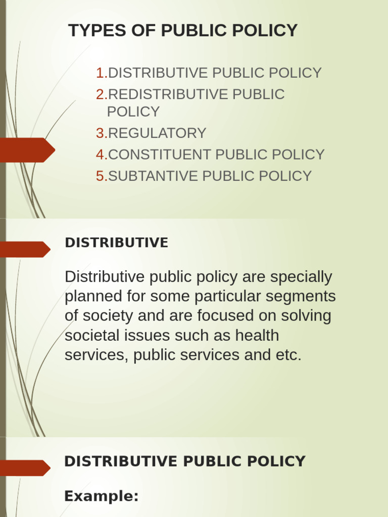 Types of Public Policy Explained | PDF