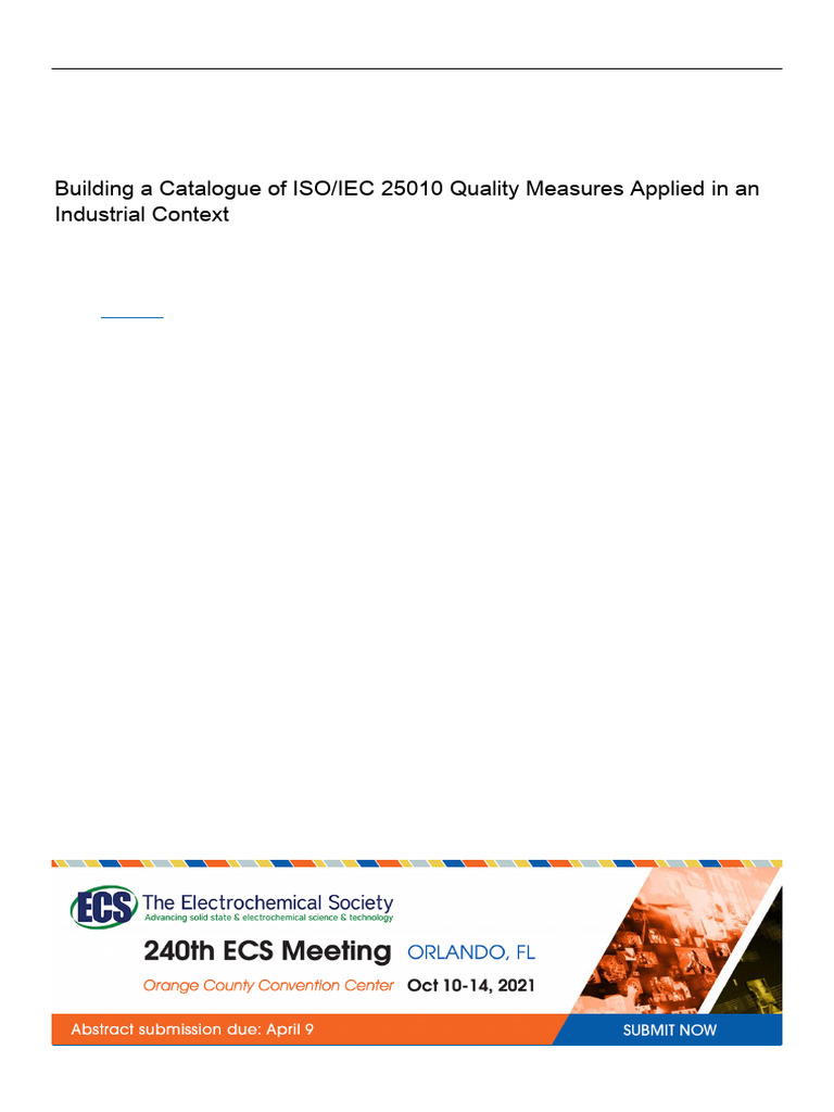 ISO/IEC 25010 Quality Measures Catalogue | PDF | Software Quality ...
