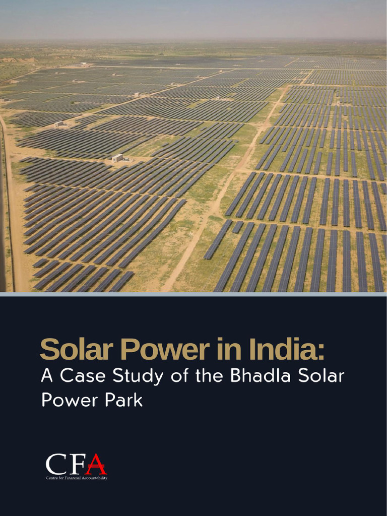Bhadla Solar Power Park Case Study | PDF | Renewable Energy | Solar Power