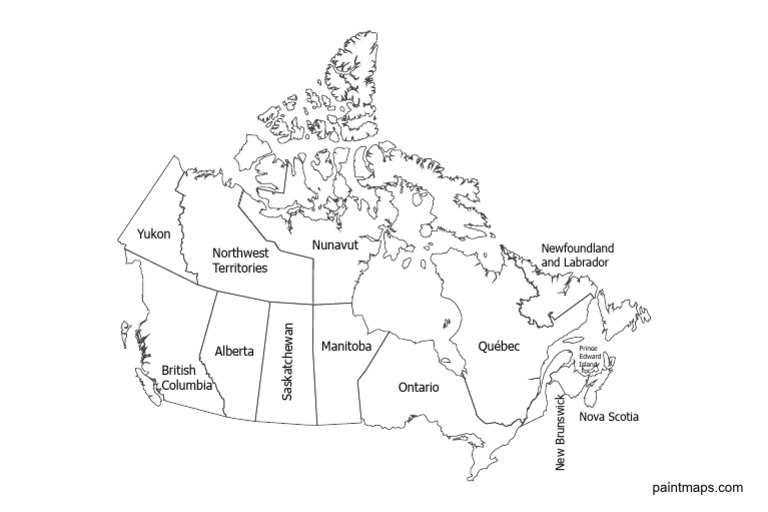 Canadian Provinces and Territories Map | PDF