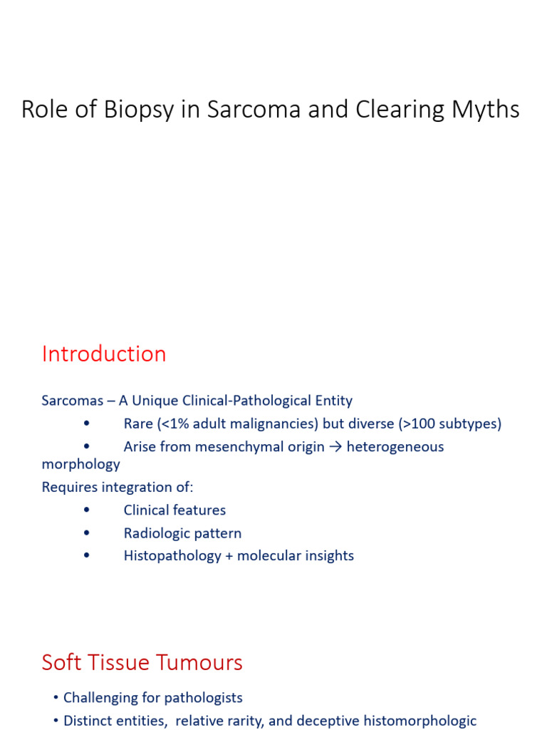Biopsy's Role in Sarcoma Diagnosis | PDF | Sarcoma | Biopsy
