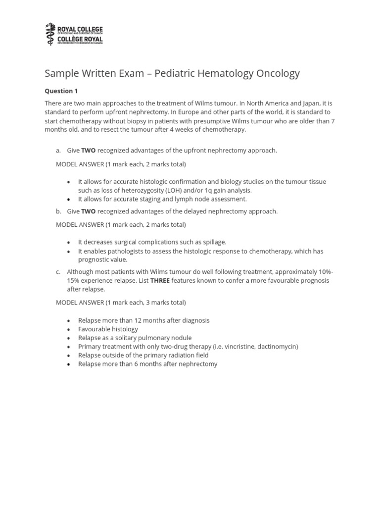 Pediatric Hematology Oncology Exam Guide | PDF | Cancer | Medicine