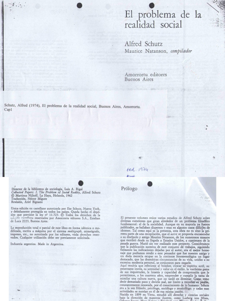 10 Schutz El Problema de La Realidad Social Compressed | PDF