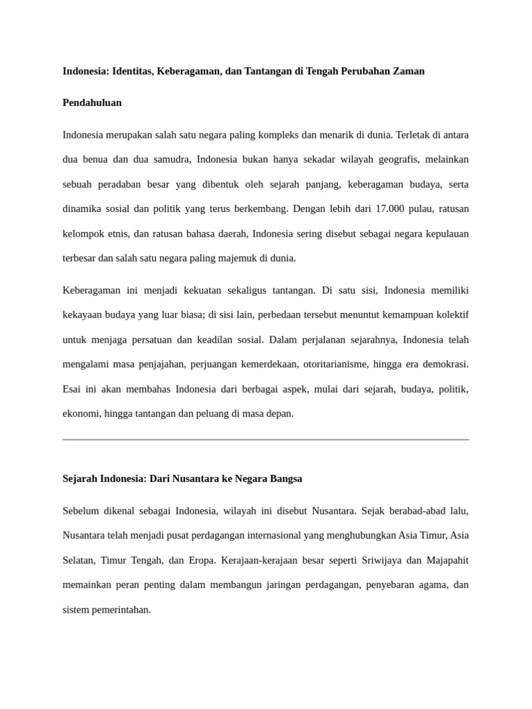 Keberagaman dan Tantangan Indonesia | PDF