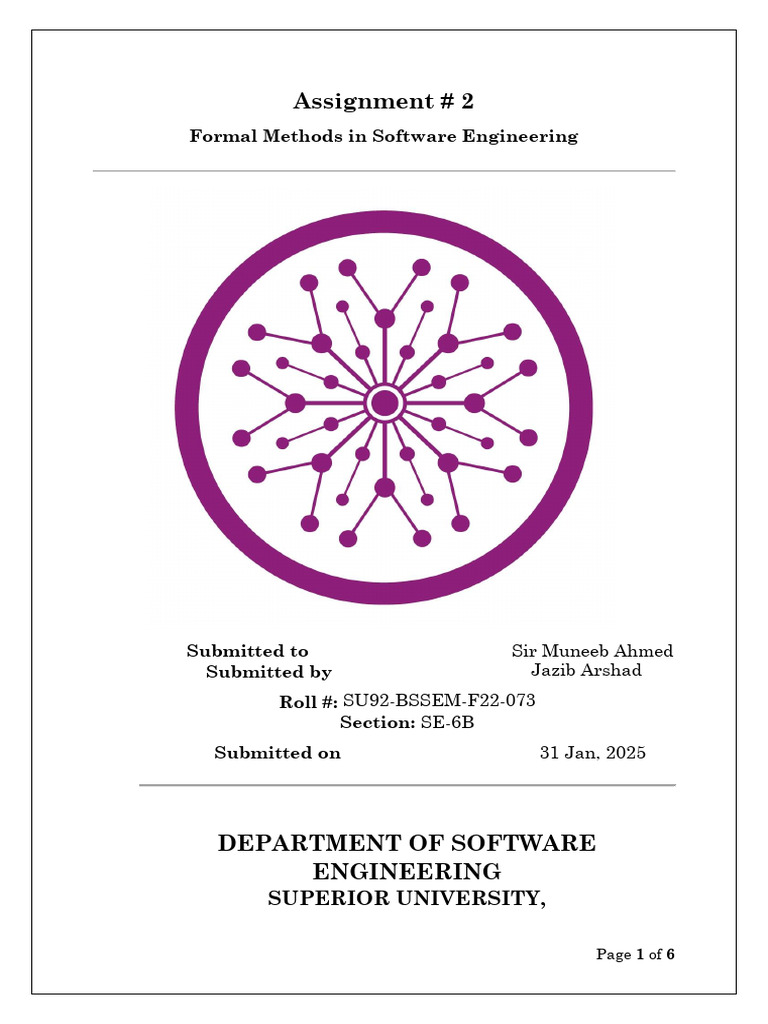 Formal Methods in Software Engineering | PDF | If And Only If | Mathematics