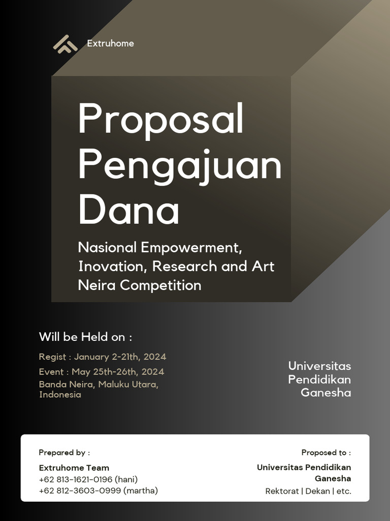 Proposal Kegiatan Extruhome 2024 | PDF