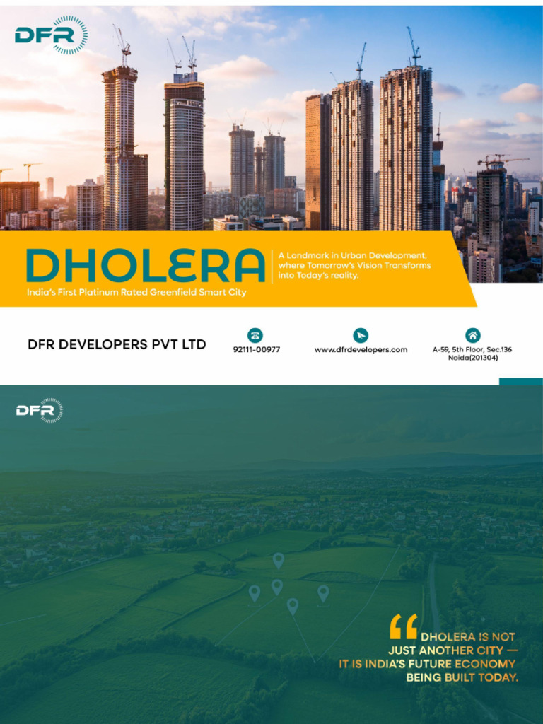 Brochure - DFR Developers PVT LTD - Dholera | PDF
