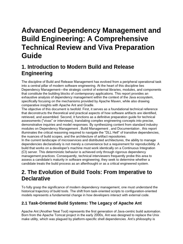 Java Dependency Management & Build Tools Guide | PDF | Software ...