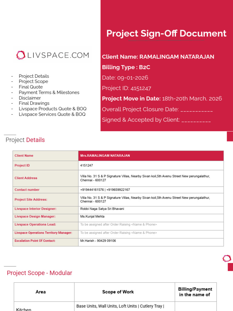 Id 4151247 - Ramalingam Natarajan_revised Sign Off Document.pptx | PDF ...