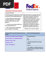 UPS Shipment Release Authorization Form | PDF | United Parcel Service ...