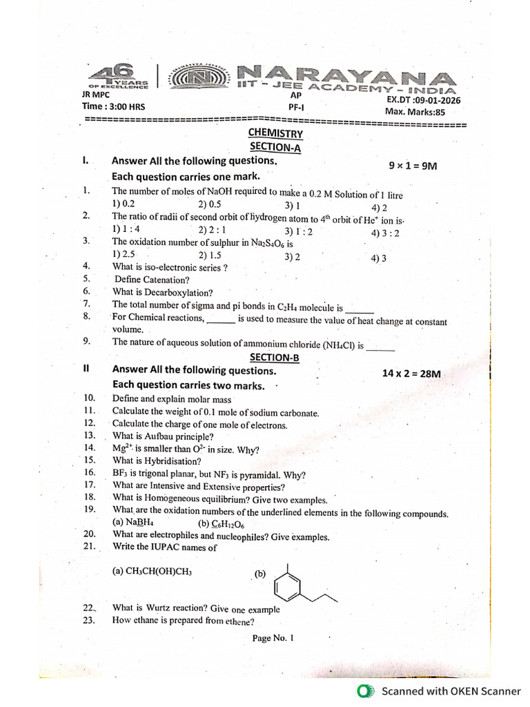 Chemistry Set 1 | PDF